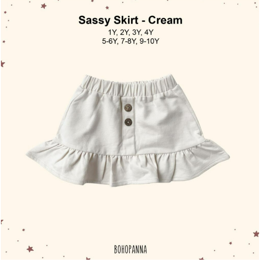 Bohopanna Sassy Skirt 0-12 Bulan Rok Baby Ruffle Kancing Fashion Anak Perempuan CBKS PART 2