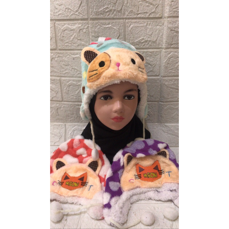 Topi Anak Gambar Kucing