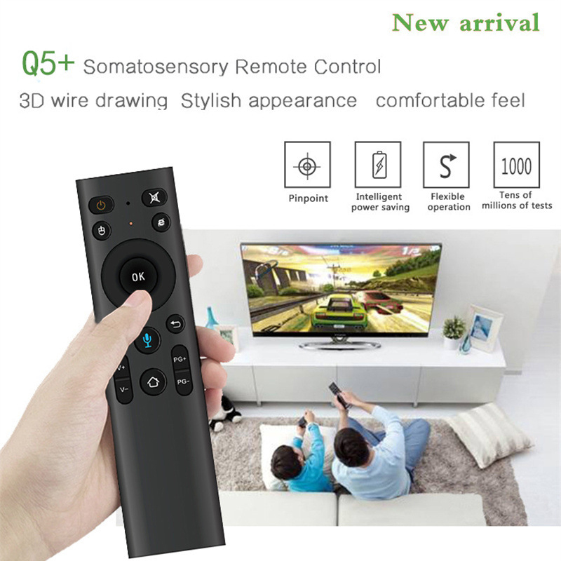 Q5 Gyroscope Air Mouse Voice Remote Control For PC Mac Smart TV Box