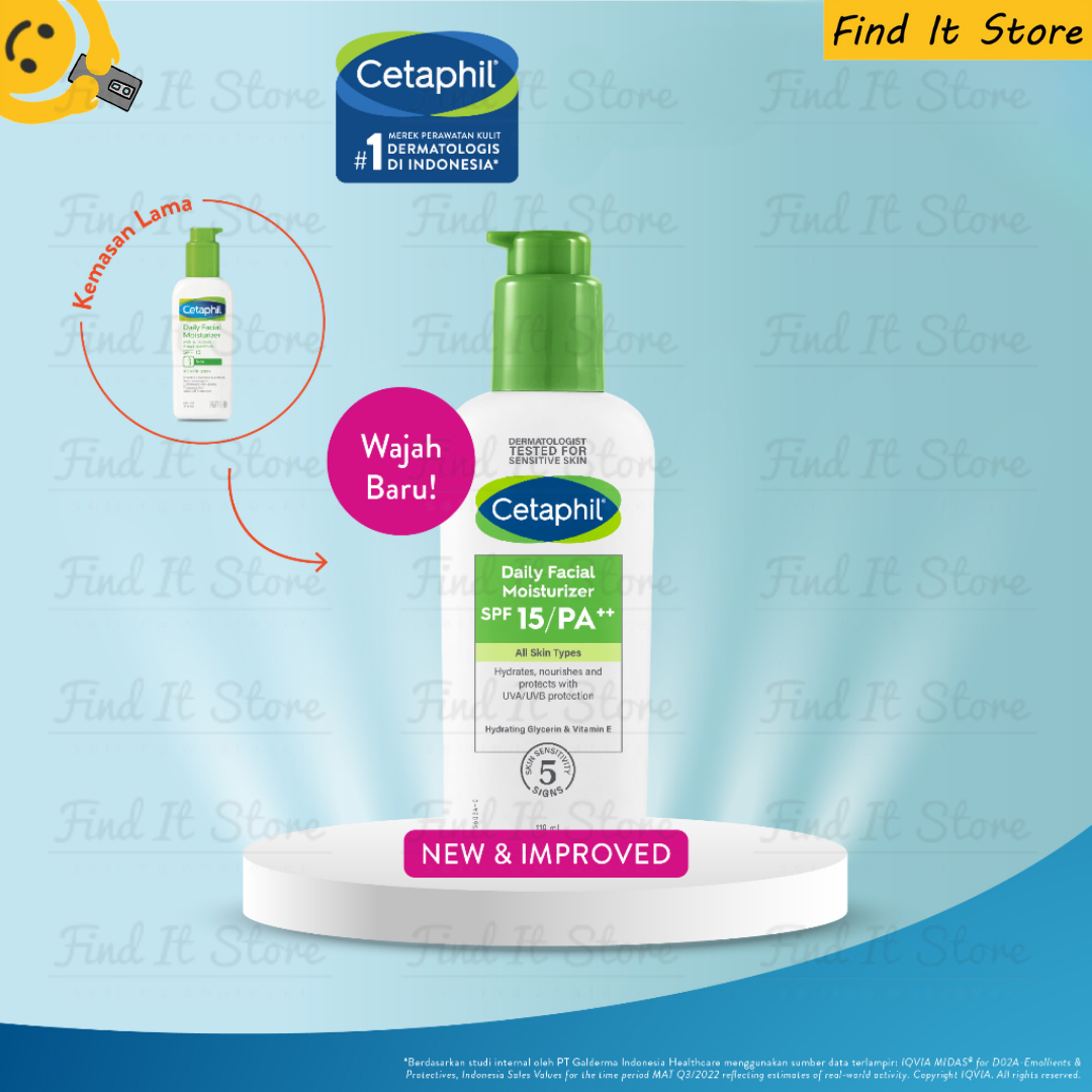 Cetaphil Daily Facial Moisturizer SPF15 PA++ 118ml Pelembab Wajah UVA UVB Protection