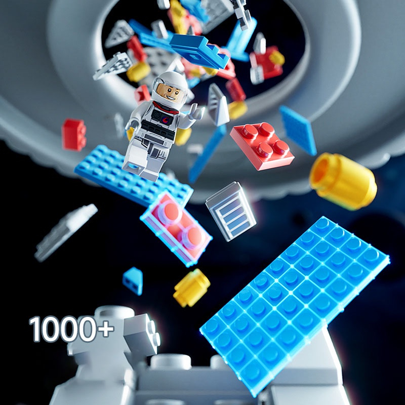 【COD】Nano Block Brick Rocket Kotak Pesawat Ulang-alik Peluncuran Roket 3D Puzzle Mainan Balok Susun