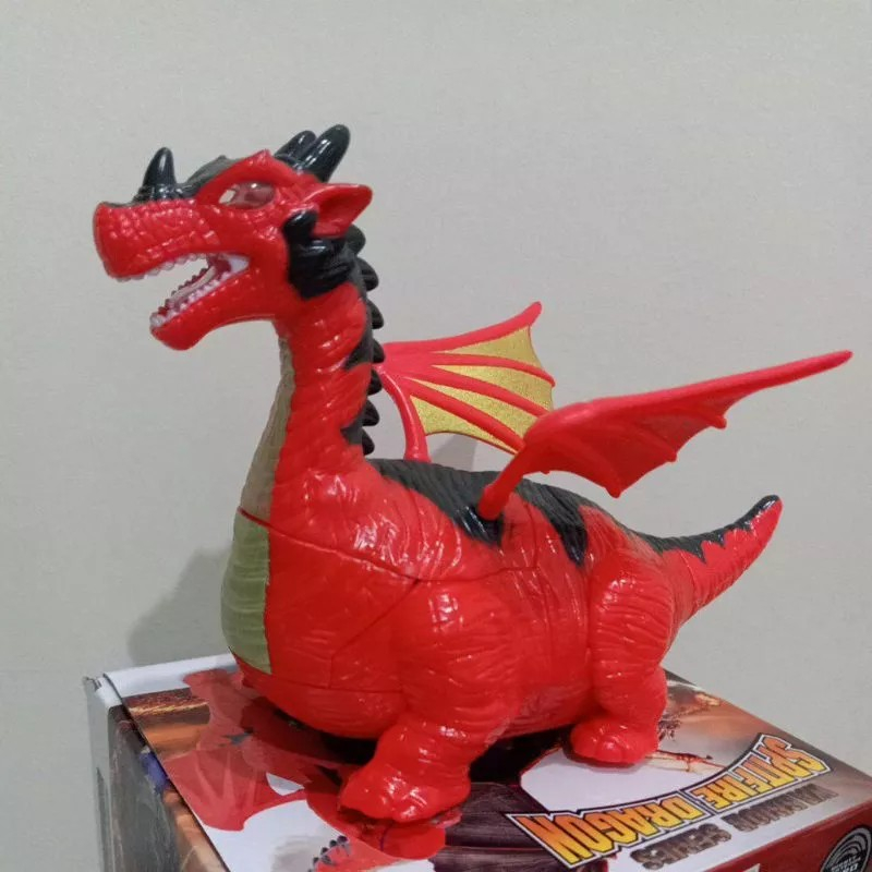 Mainan Anak Dino Spitfire Dragon Dinosaurus Warrior 2 in 1 Berubah Jadi Robot