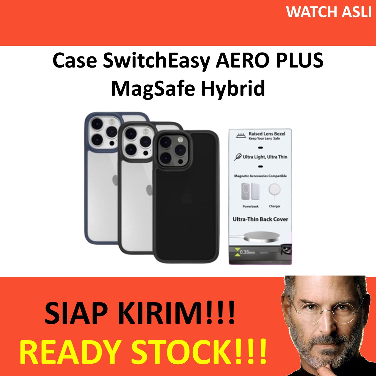 Case iPhone 14 Pro Max Plus SwitchEasy AERO PLUS MagSafe Hybrid Casing