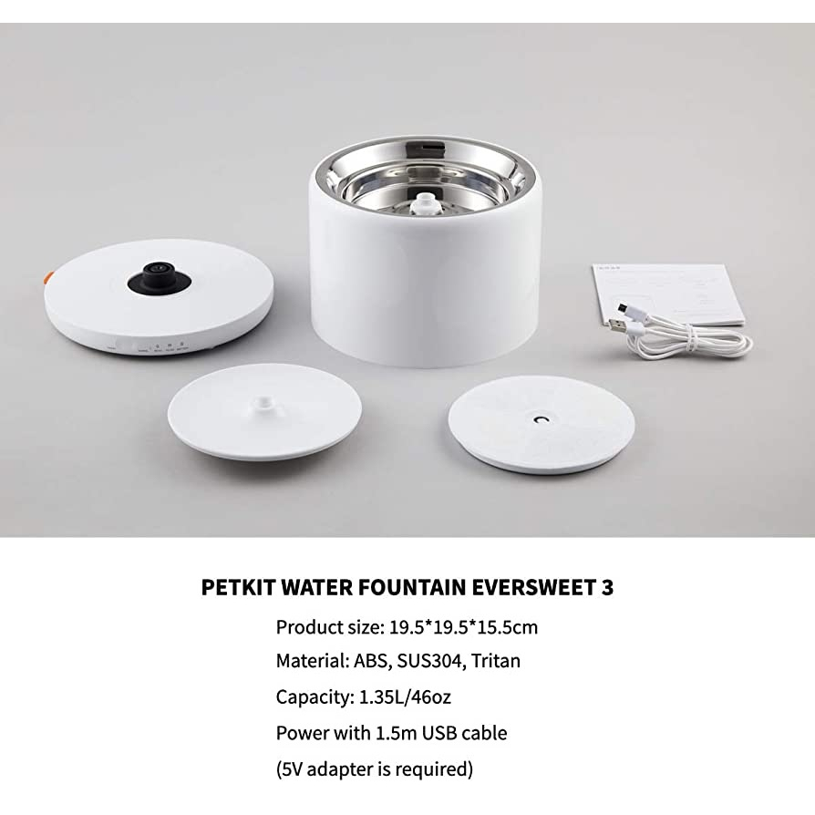 PETKIT Eversweet 3 - Pet Drinking Water Fountain - Dispenser Air Hewan 1.35L