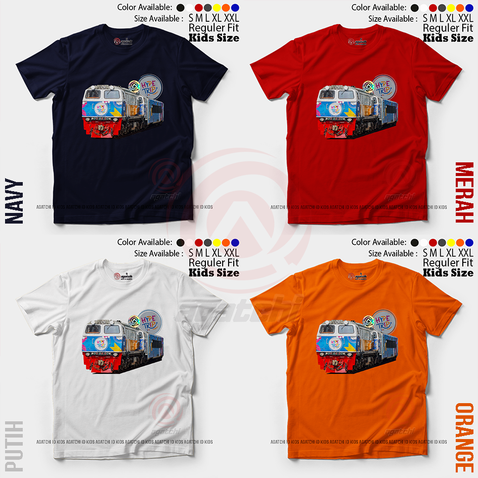 Baju Kaos Atasan Anak Laki - Laki Agatchi Kereta Api Indonesia KAI Hype Trip - KAI Liburan