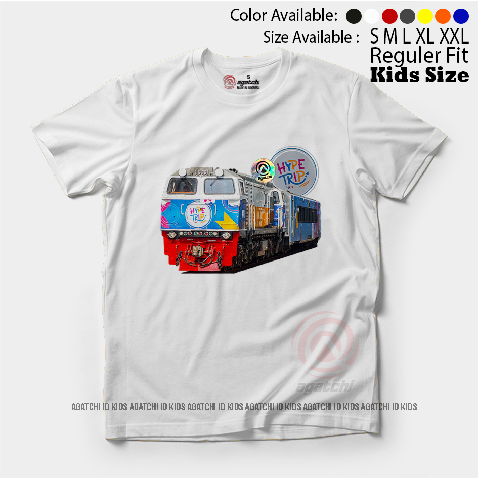 Baju Kaos Atasan Anak Laki - Laki Agatchi Kereta Api Indonesia KAI Hype Trip - KAI Liburan