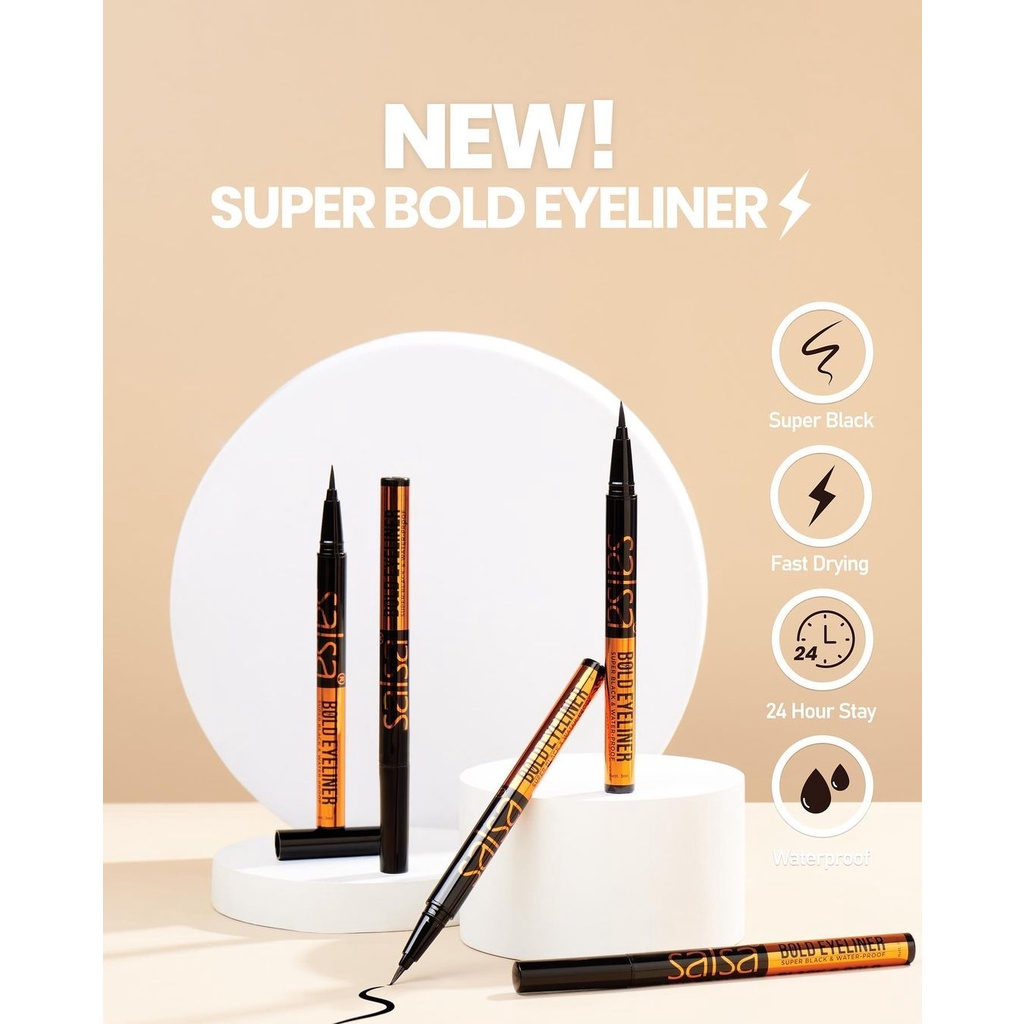 MFI - Salsa Bold Eyeliner | Super Black &amp; Waterproof Pen Eyeliner