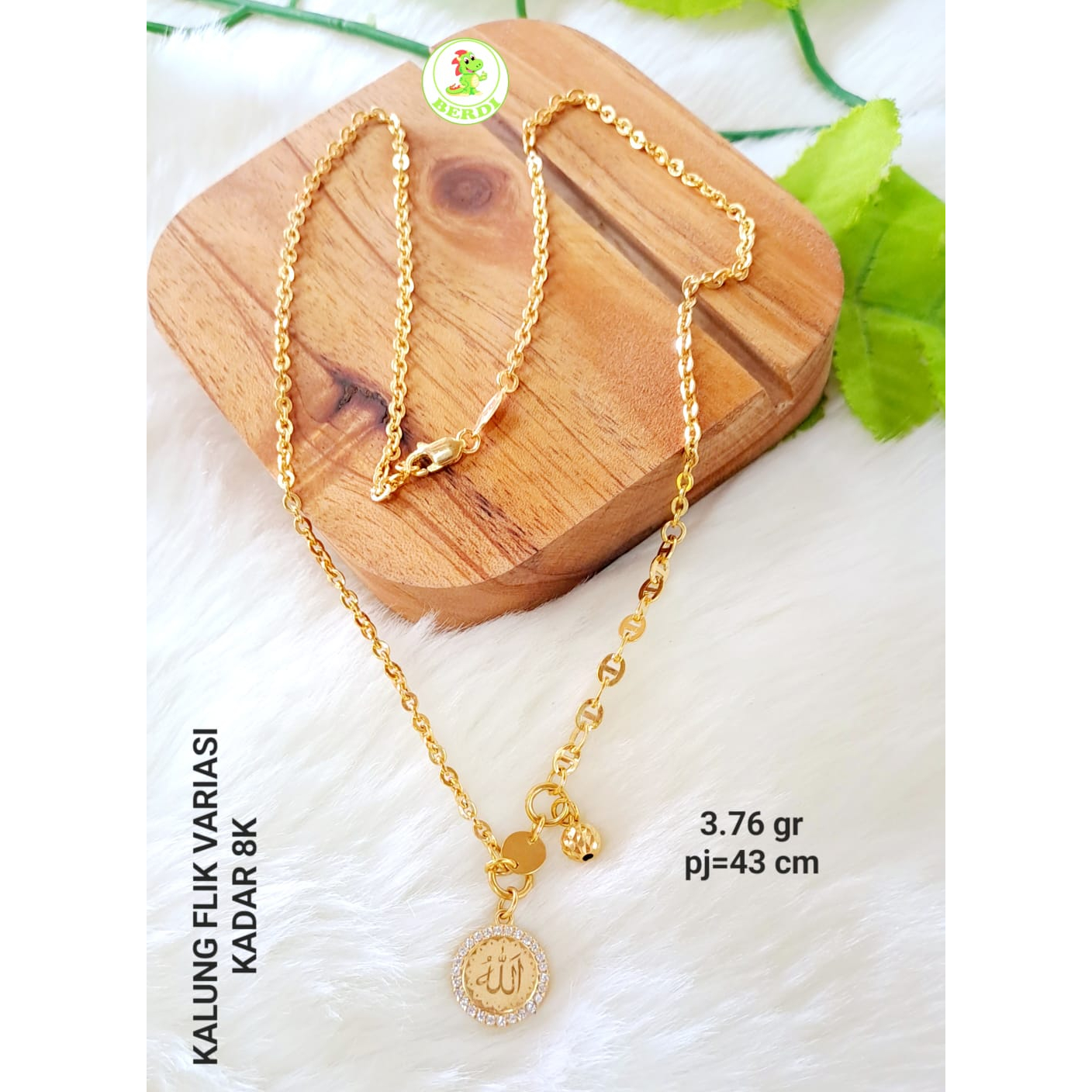 Kalung wanita dewasa fashion flik variasi Allah kadar 375 8k