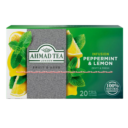 Ahmad Tea Peppermint Lemon 20pcs Relax Teh Daun Mint Jeruk Ahmadtea Fruit &amp; Herb Rasa Pepper Mint