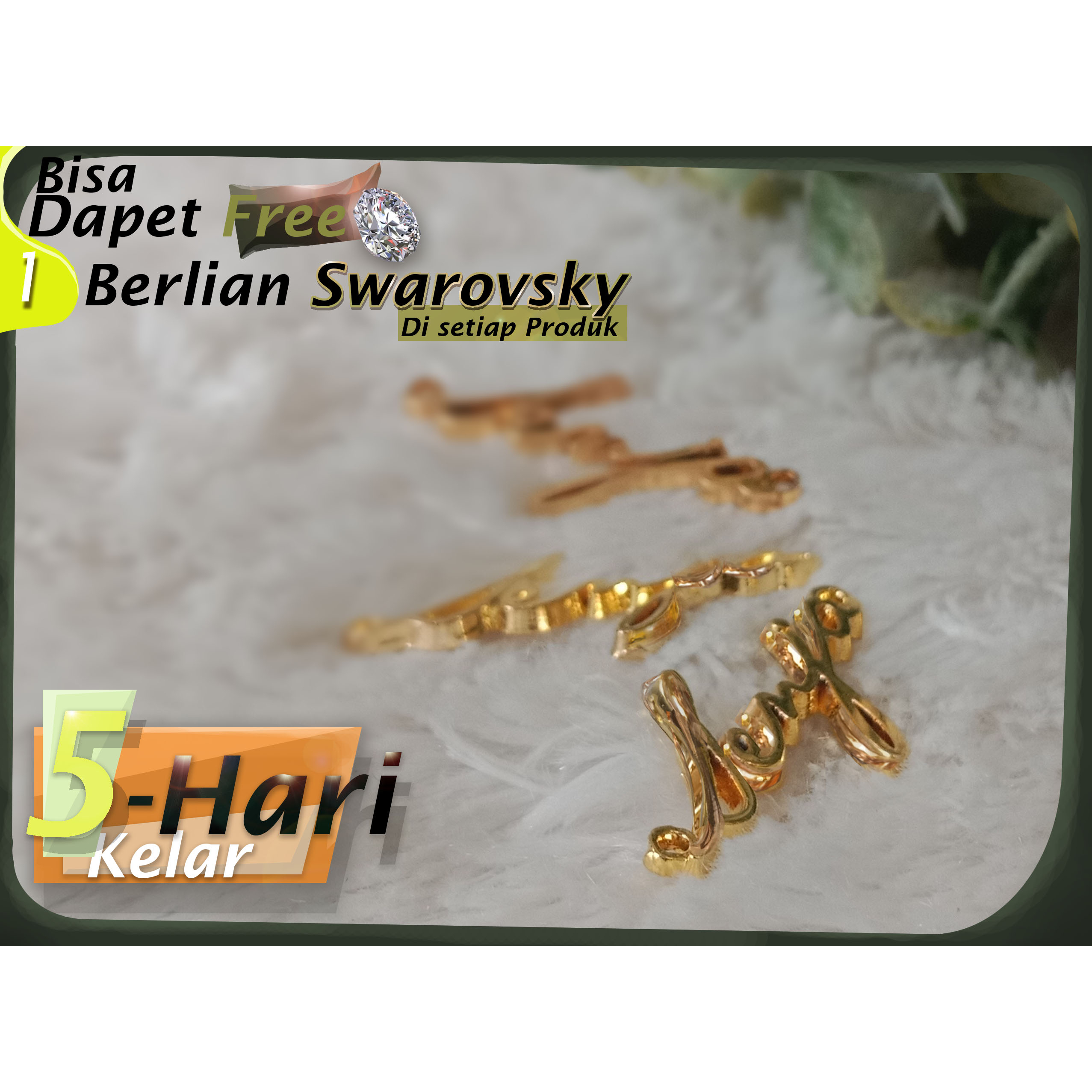 LABEL PLAT HIJAB CUSTOM UNIK DESAIN SENDIRI BAHAN ALLOY , PLAT KUNINGAN & STAINLESS