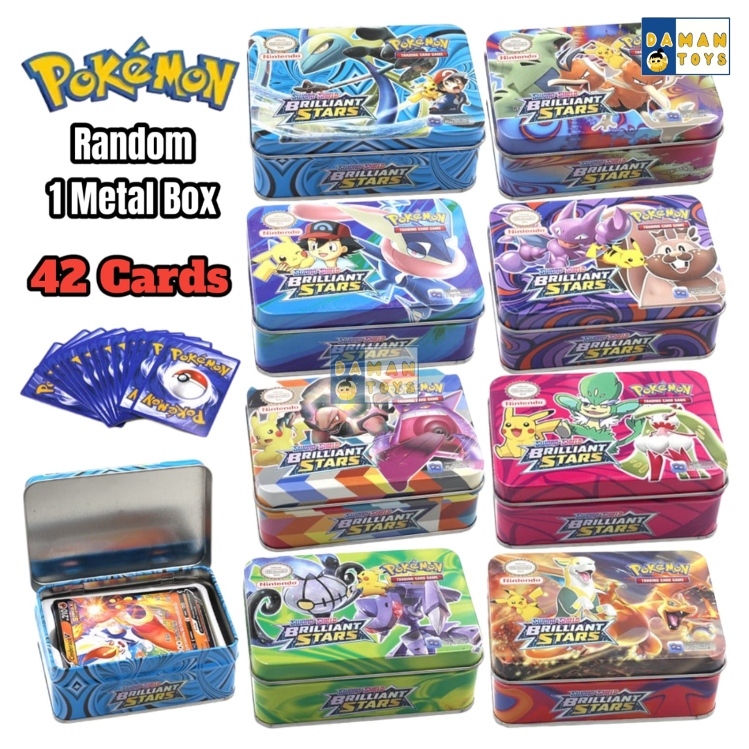 42pcs Kartu Pokemon Kaleng 1 Box Pack