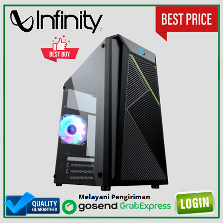 Casing PC Infinity + PSU 250W mATX RGB STRIPE LINE
