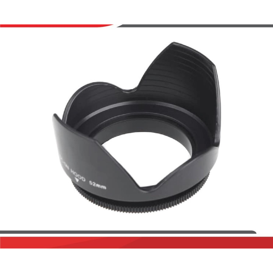 lens hood lensa nikon d3300 d3400 d5200 d5300 canon fix 50mm 52mm