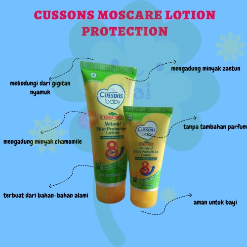 *NEW ARRIVAL* Cussons Baby Moscare Natural Skin Protection Lotion - 50 gr 50gr / 100 gr 100gr - Cream Mosquito Anti Nyamuk