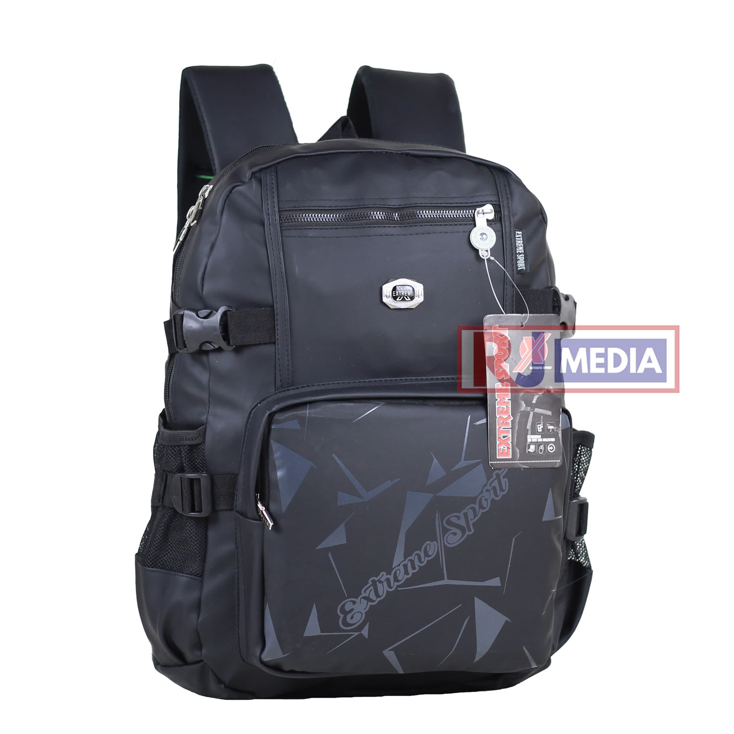 Tas Pria Punggung Extreme Waterproof Ransel Sekolah Tebal Hitam Pria Murah Keren Bagus Tas Laptop Pria Laptop Anti Air Bonus Raincover SD SMP SMA