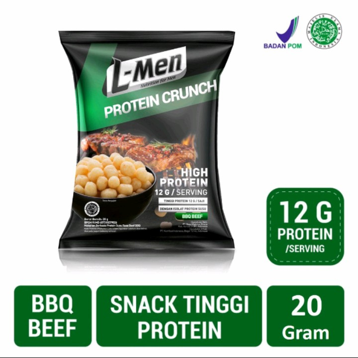 L-Men Protein Crunch 20g (12g protein) - Camilan Tinggi Protein