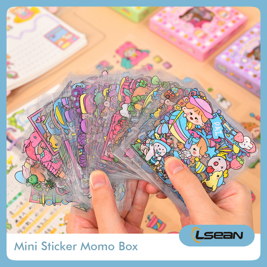 MINI Sticker Box Jurnal Dekorasi DIY Stiker Korea Deco Lucu Anti Air Aesthetic PVS Isi 100