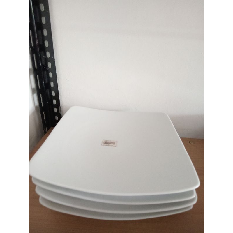 Piring Kotak Keramik Piring Porselain Piring Makan 12 Inc