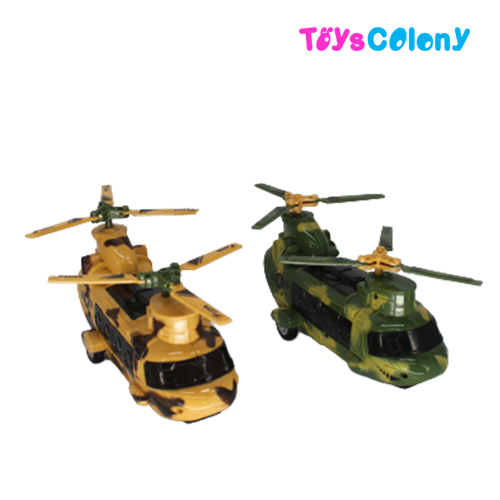 Pesawat Tempur Helikopter Tentara/Militer Mainan - Bump And Go