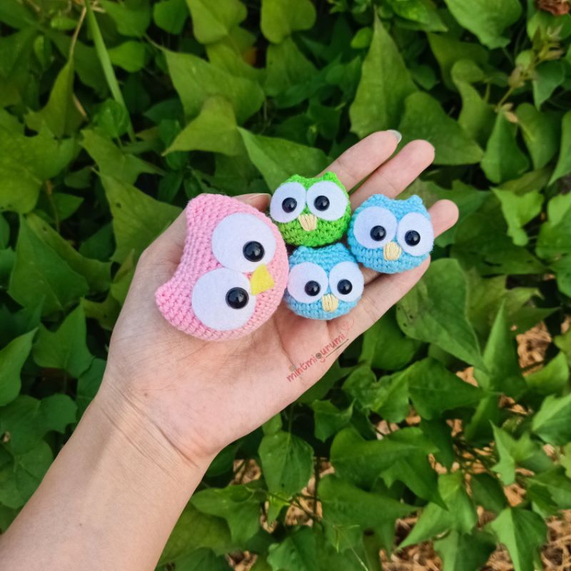 Travel Owl / Burung Hantu - Amigurumi / Boneka Rajut