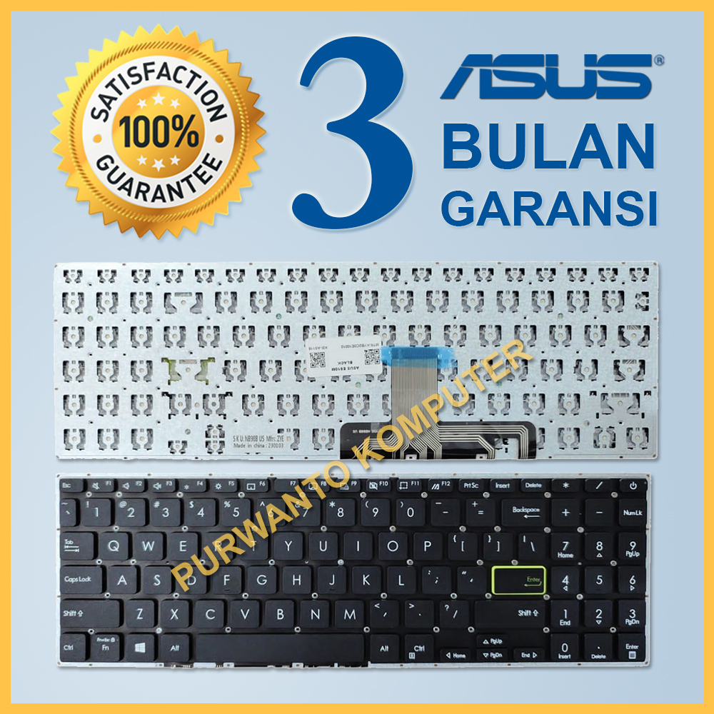 Keyboard Keybord Kibord Kibod Kibot Laptop Notebook Asus Vivobook E510 E510M E510MA L510 L510M L510M