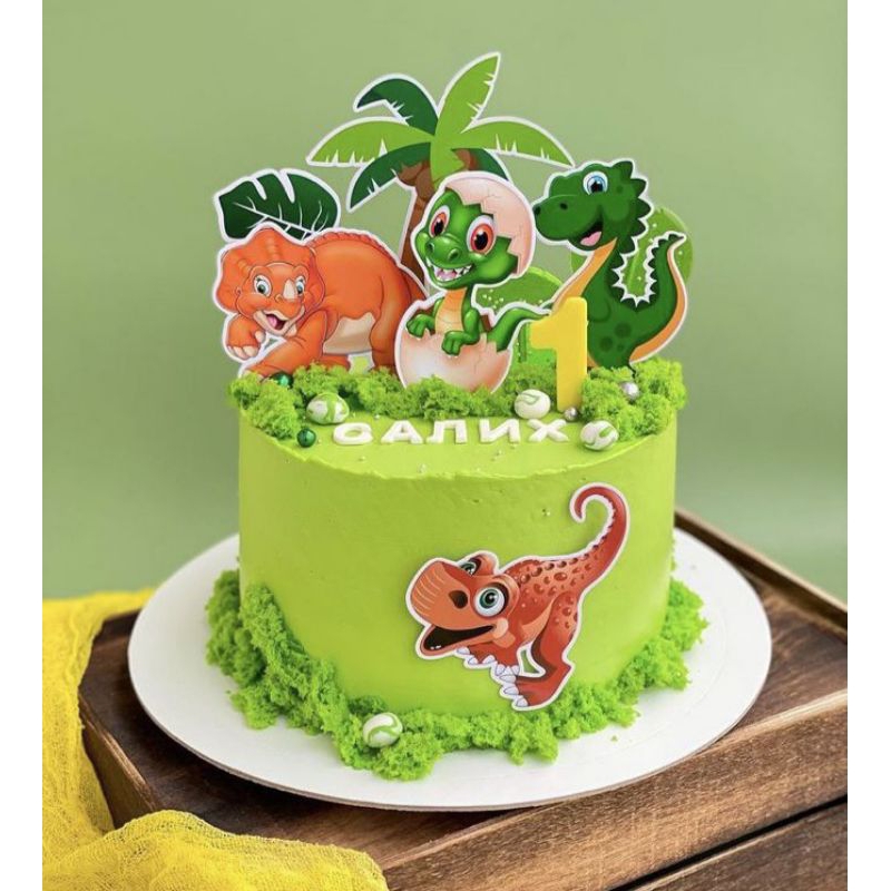 Topper cake Dinosaurus / baner kue ultah