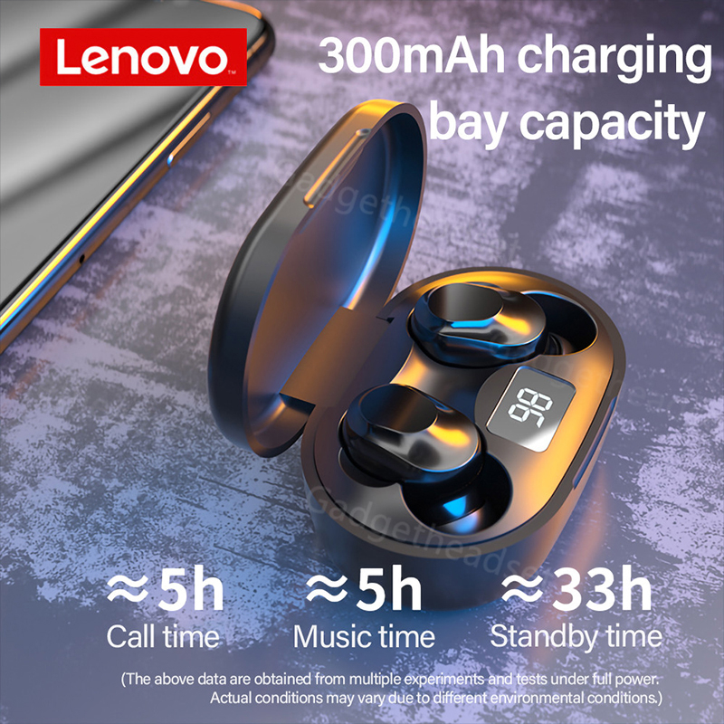 100% Ori Lenovo XT91 TWS Earphone Heatset Bluetooth 5.0 Mini Earbuds Noise Reduction Mendukung Android/IOS