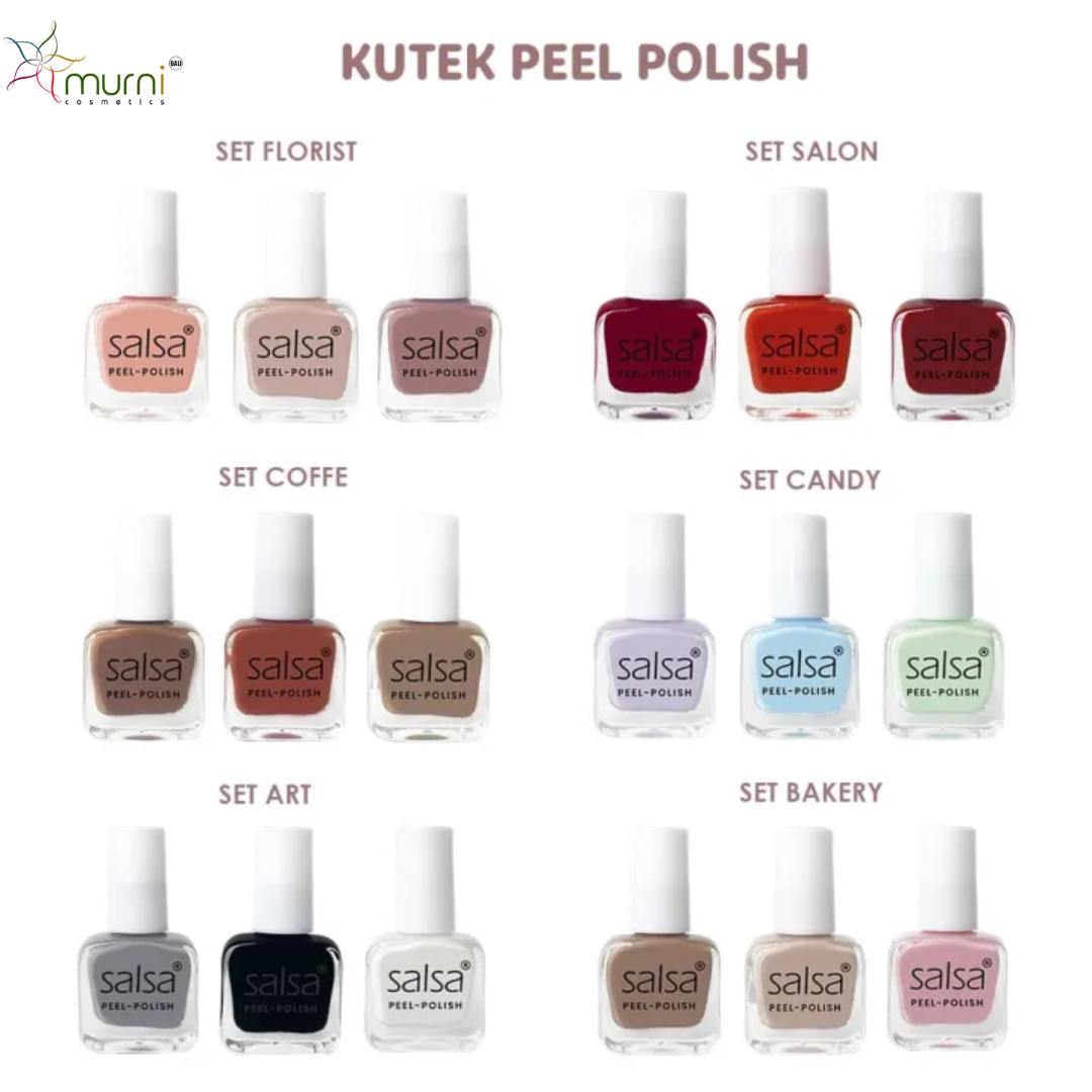 SALSA PEEL OFF NAIL POLISH 10MLX3PCS