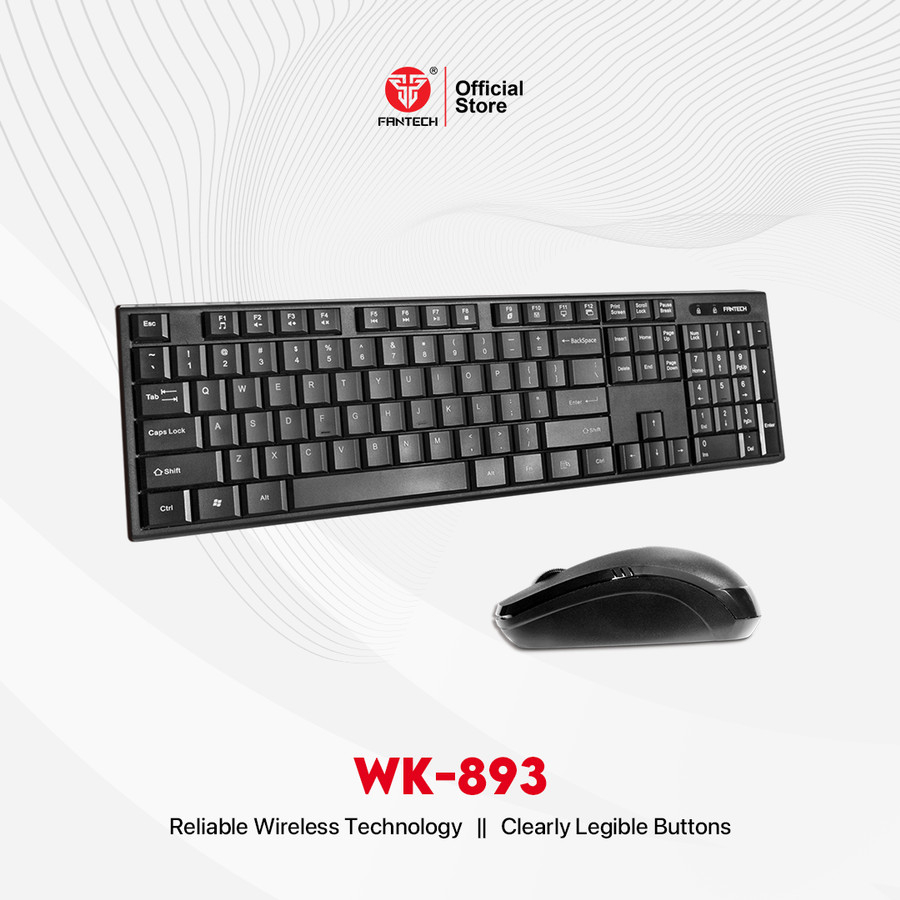 Fantech Keyboard Mouse Wireless WK893 SILENT CLICK