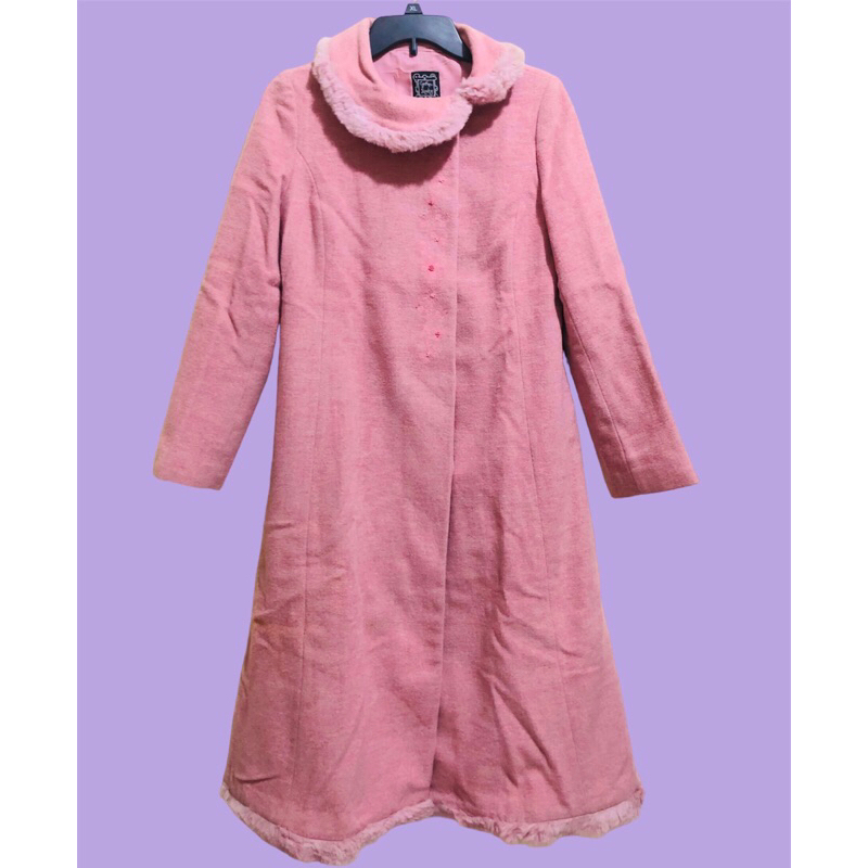 LONG COAT WOOL PINK