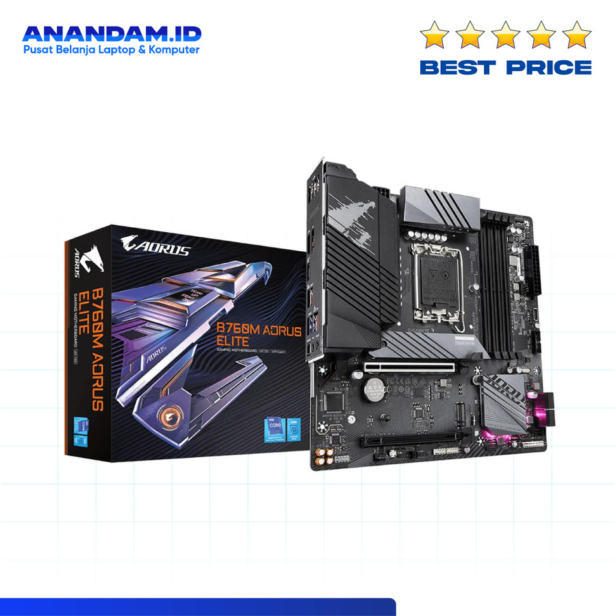 Motherboard GIGABYTE B760M AORUS ELITE Intel B760 LGA 1700 DDR5