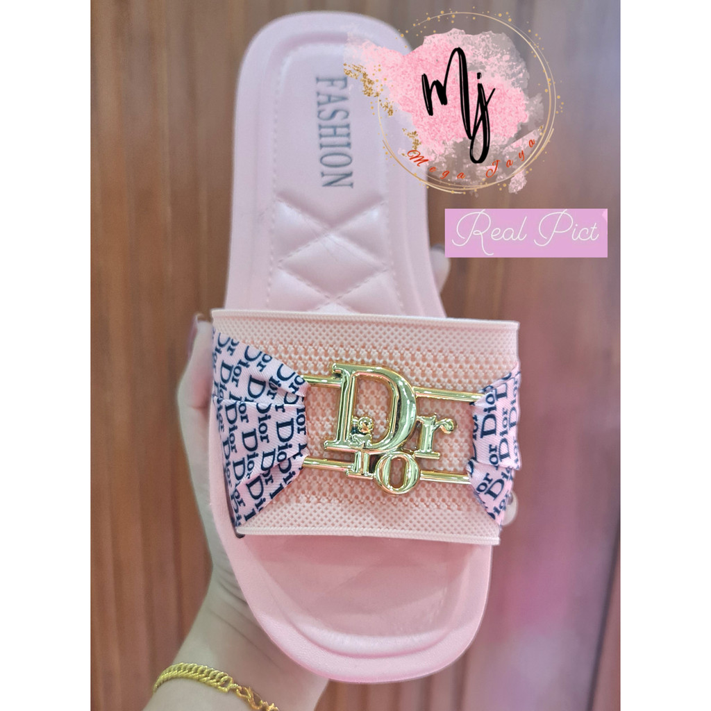 sandal wedges wanita sandal pita perempuan import murah Sandal DIOR fashion