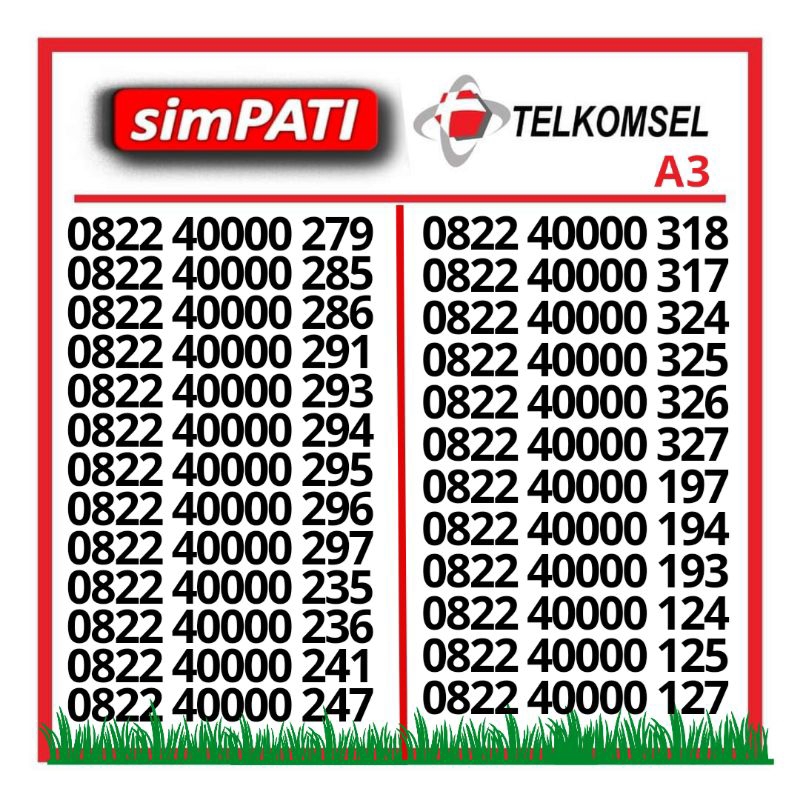 Kartu Perdana Simpati 4g Nomor Cantik