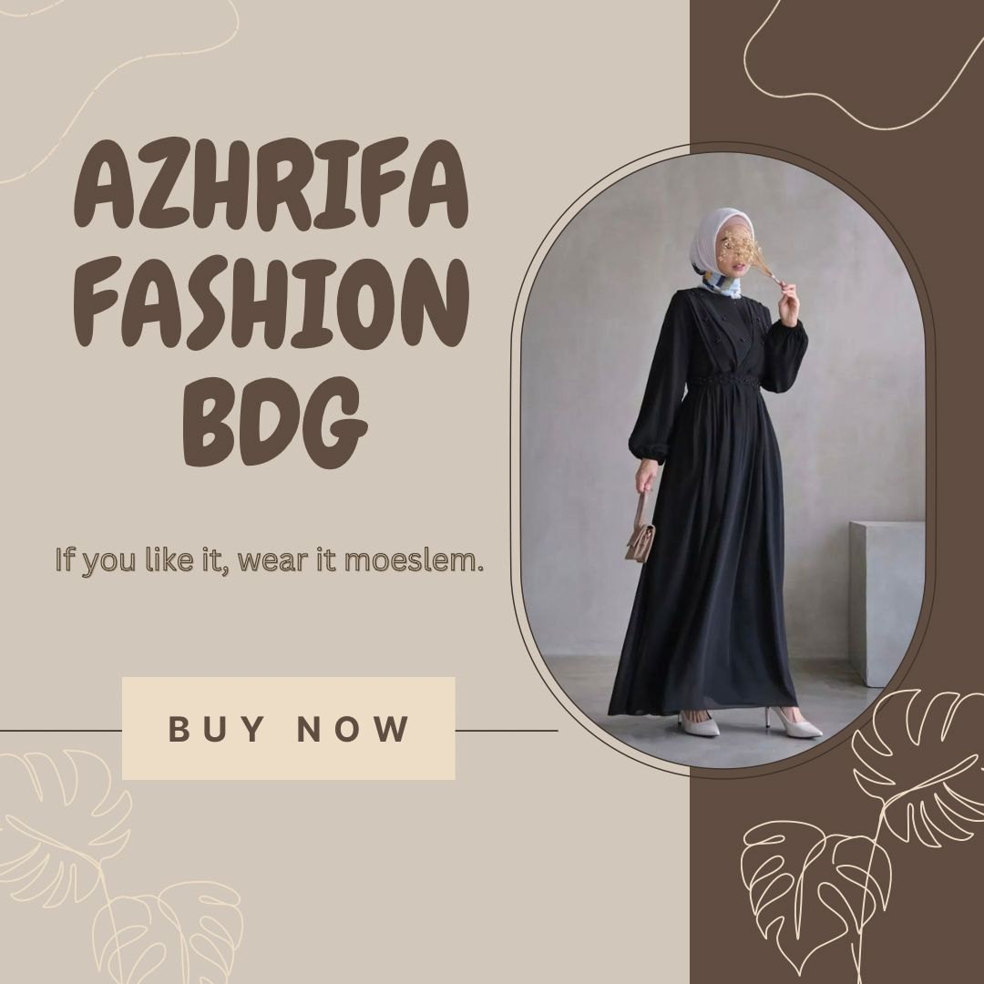 AZHRIFA FASHION- Mutiara Dress Ceruty Wanita Muslimah terbaru / Dress wanita simple elegan terbaru busui friendly