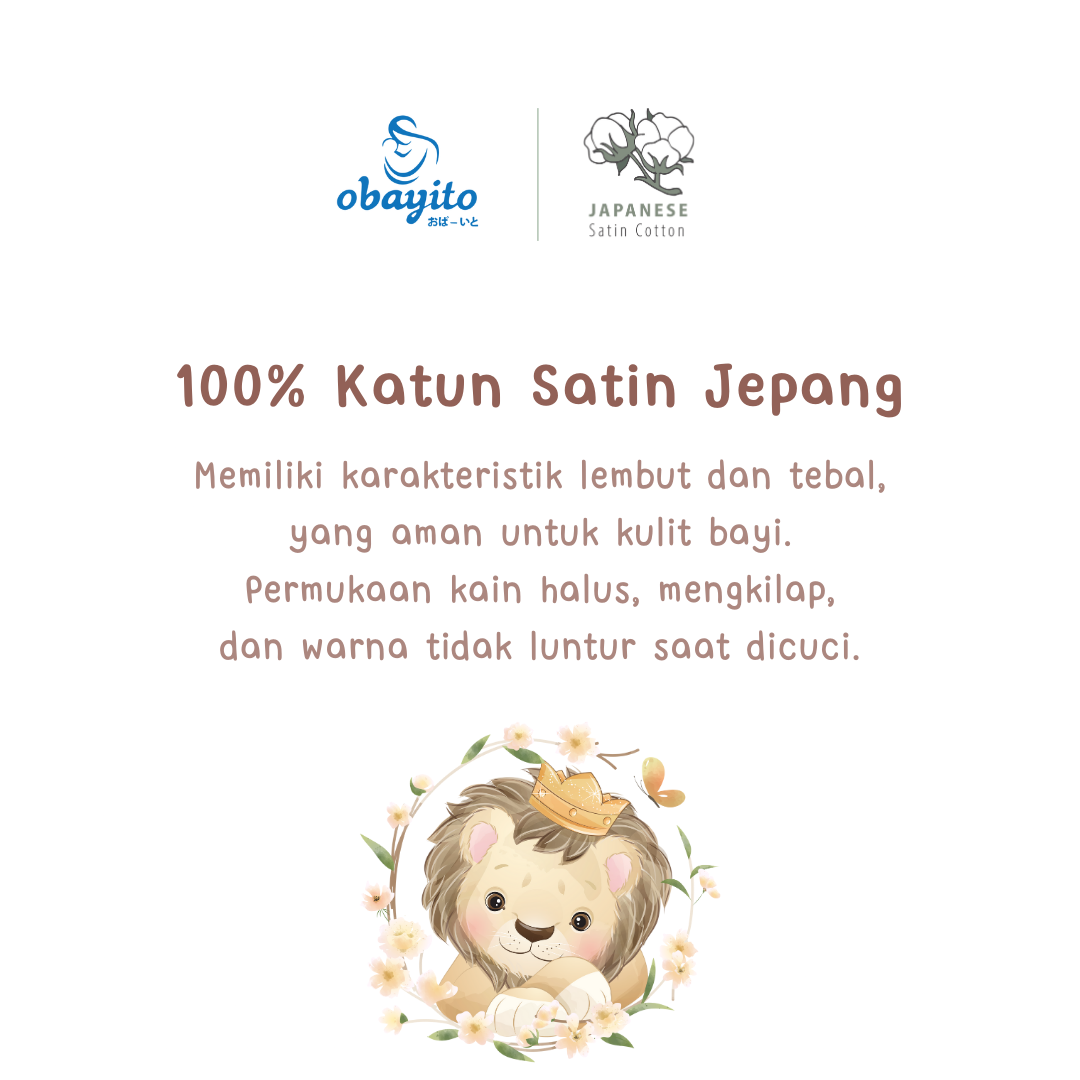 Obayito Bantal Peang Fresh Design Bahan Katun Satin Jepang / Double Layer Terbaik