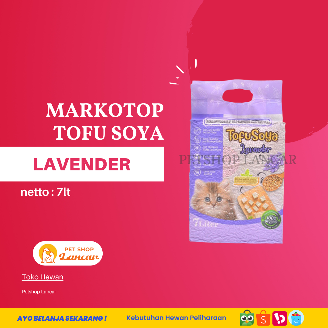 pasir kucing MARKOTOP MARKOTOPS tofu soya clump 7Liter - Lavender