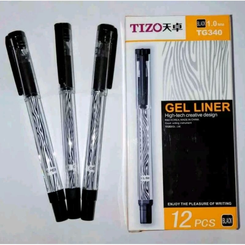 

PENA TIZO T-340 HITAM BIRU ISI 12PCS