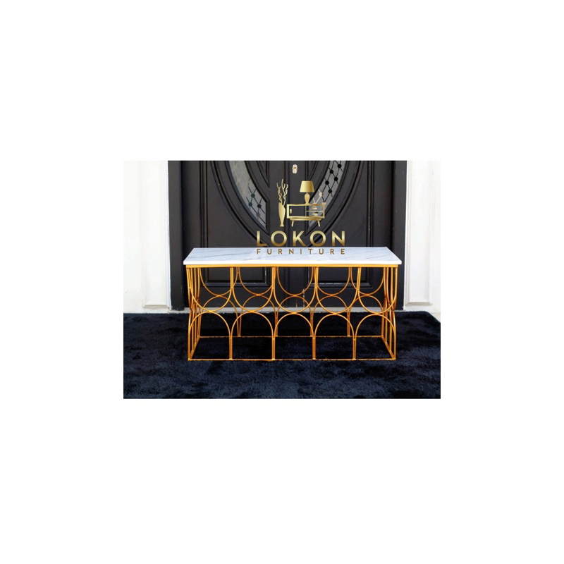 Meja hpl Marmer Tamu