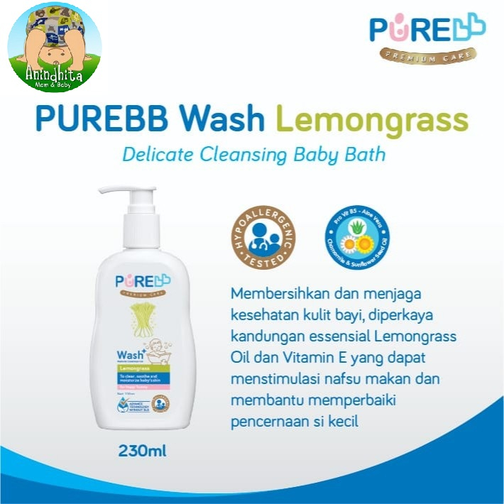 PURE BB Wash Sabun Bayi Pure Baby Head To Toe Bath Soap