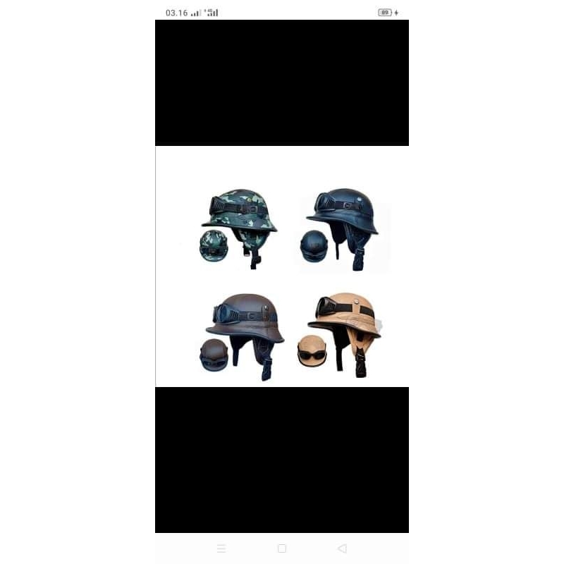 helm nazy // helm retro // helm millineall // bahan kulit 100% originall