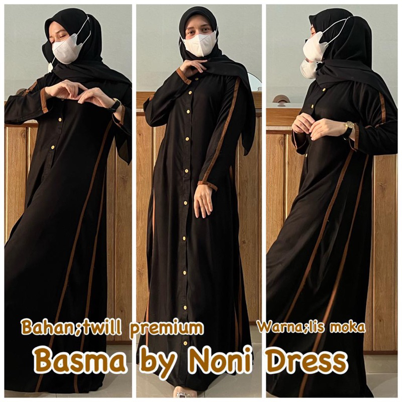 Daster Arab Noni BASMA Maxi Dress Gamis Twill Premium Best Seller