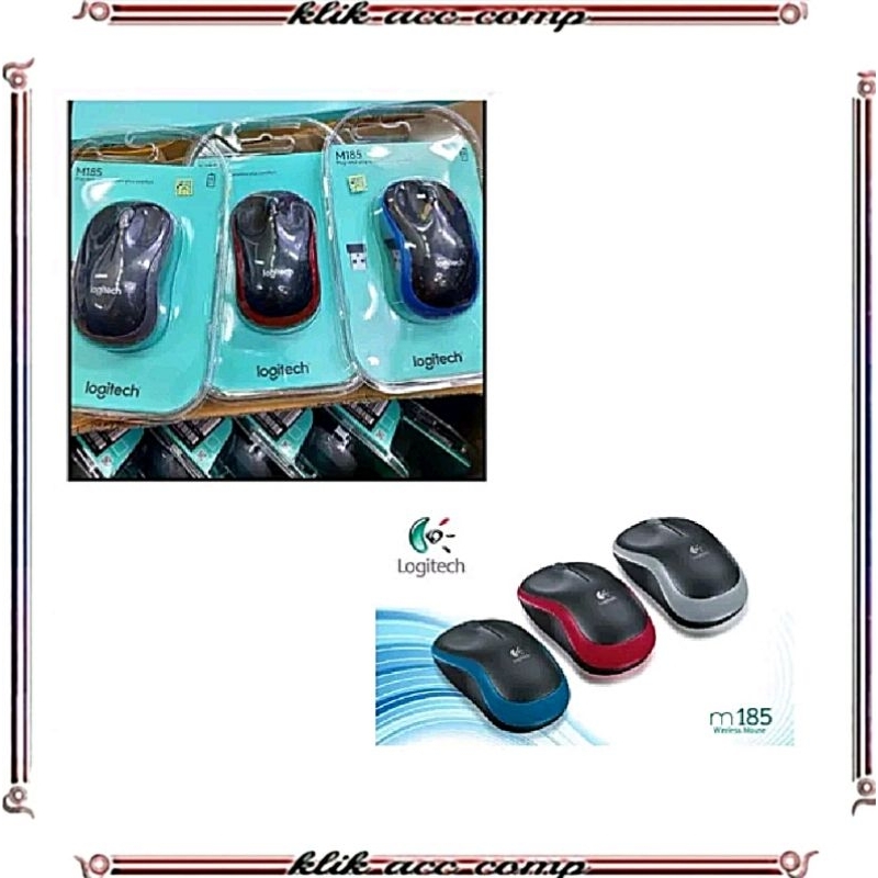 Logitech M185 Mouse Wireless - Hitam