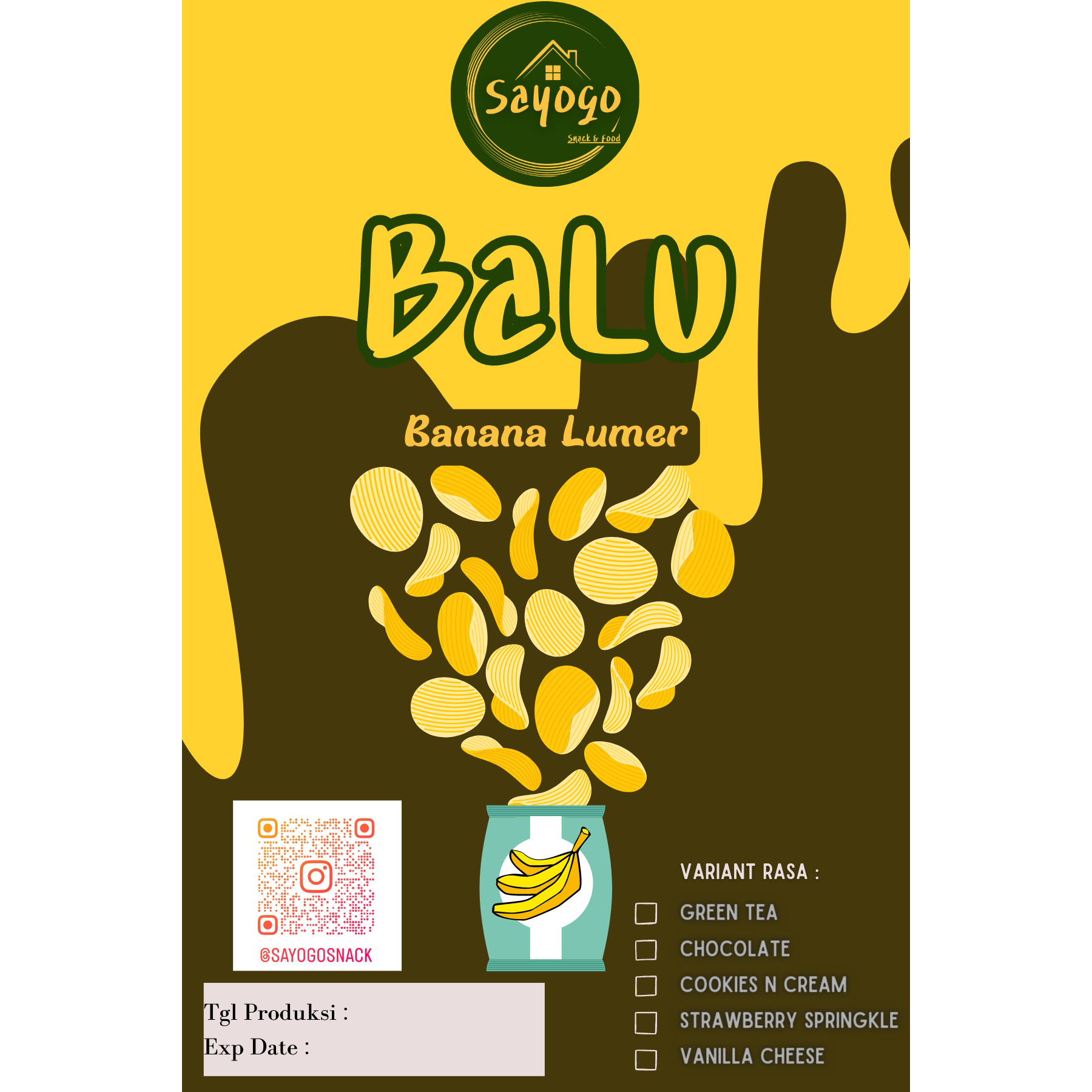 

BALU 500g / Banana Chips Lumer 500g / keripik pisang / camilan / snack manis