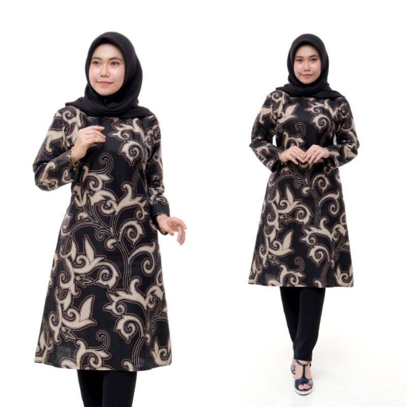 Baju Batik Wanita Baju Tunik Batik Wanita Baju Wanita Lengan Panjang