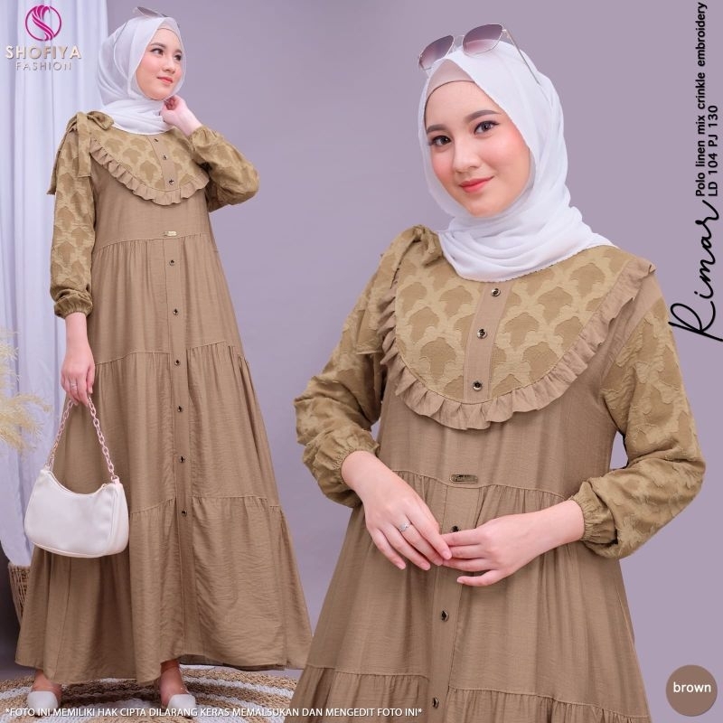 [READY] MARIAM • DINA DRESS BY SHOFIYA GAMIS DRESS  WANITA FASHION MUSLIM