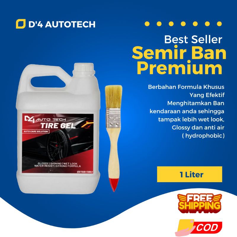 Semir Ban Motor Tahan Lama Penghitam Pengkilap Ban Mobil Premium