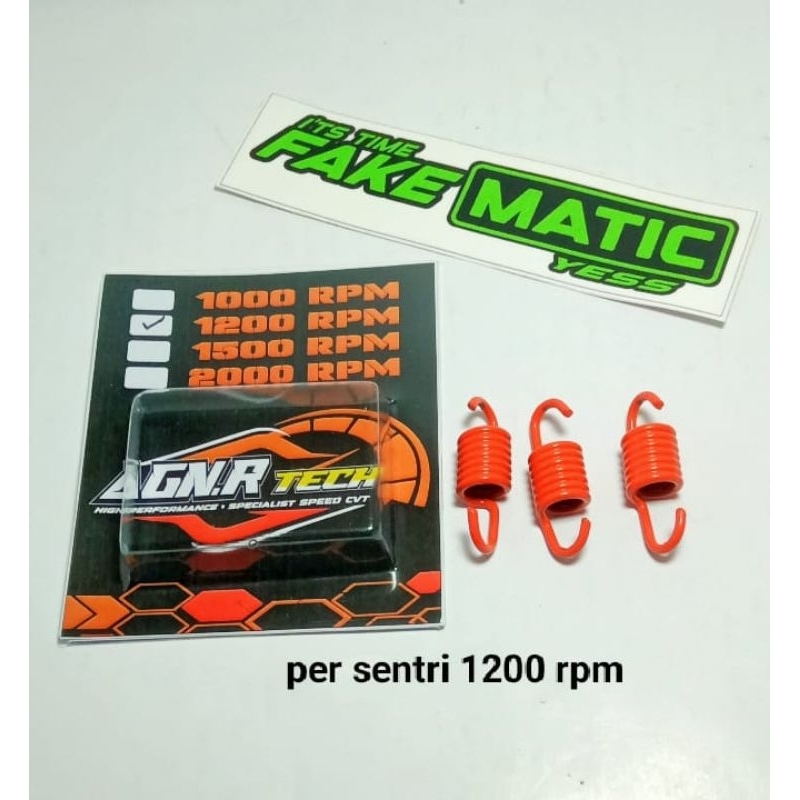 PER RACING CVT+PER SENTRI1200 RPM- AGN.R TECH (ORANGE COATING) BEAT FI SCOPPY ESP GENIO PCX ADV SPACY VARIO 110 BEAT STREET BEAT  HIGH PERFORMANCE HIGH QUALITY SPRING GRADE A+