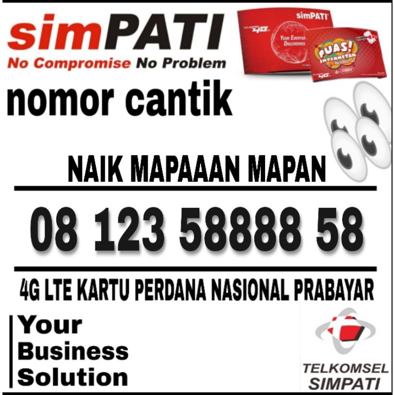 nomor cantik kartu prabayar simpati 4G LTE seri pilihan terbaik kartu perdana nasional