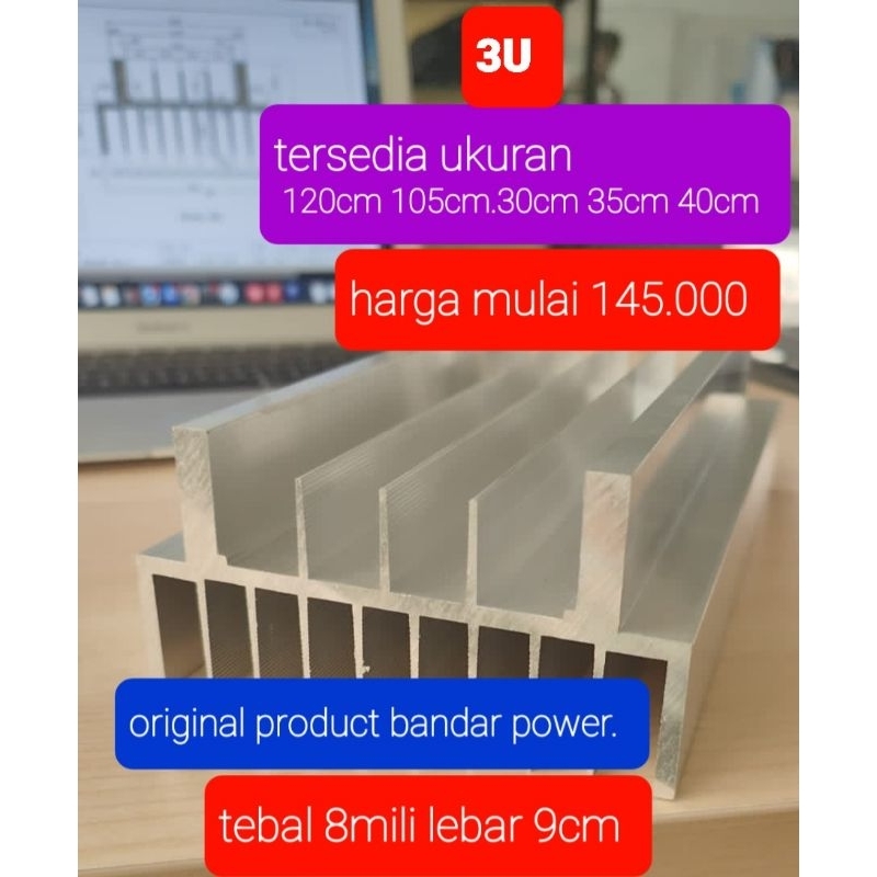 Heatsink 3U 30cm tebal 8 mili