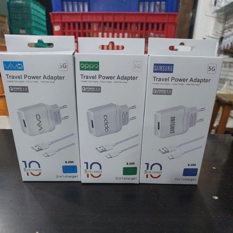 PROMO Travel Charger  / Casan Brand New S-200 5G 1 USB MICRO